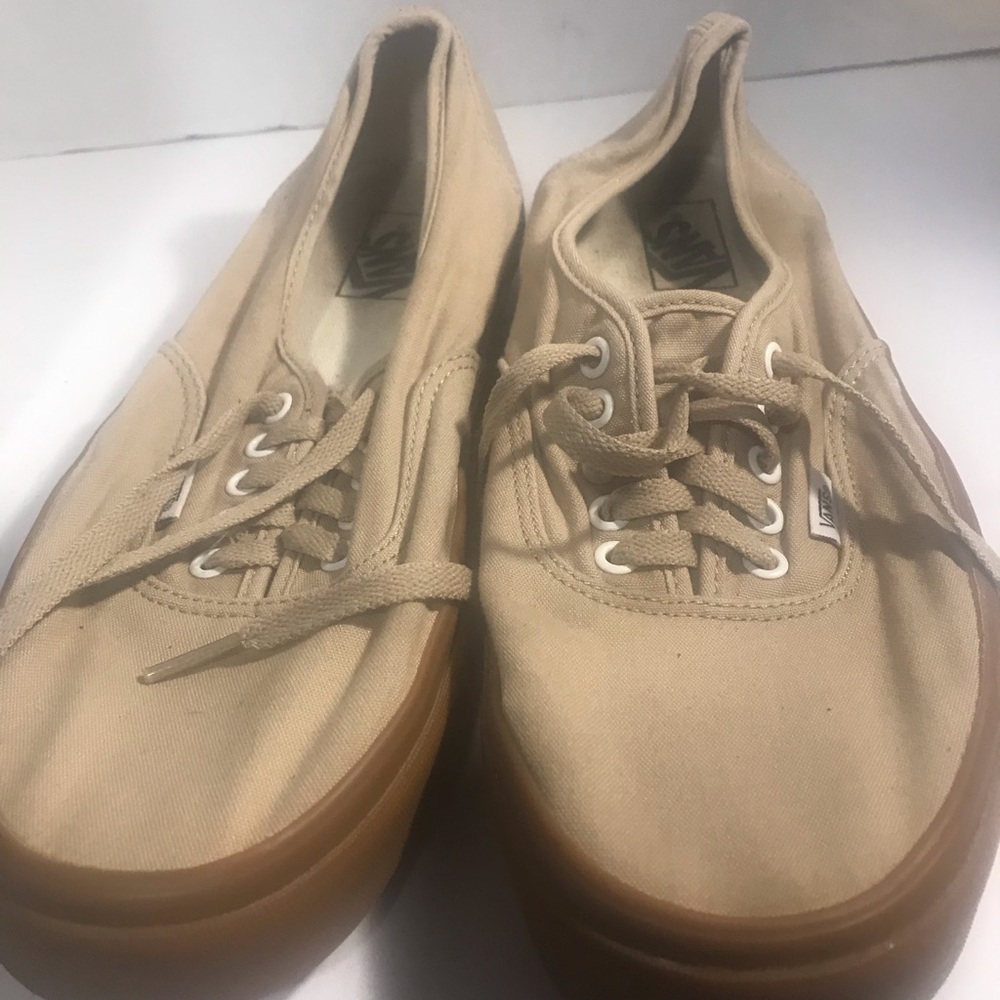 Vans Tan Canvas Sneakers